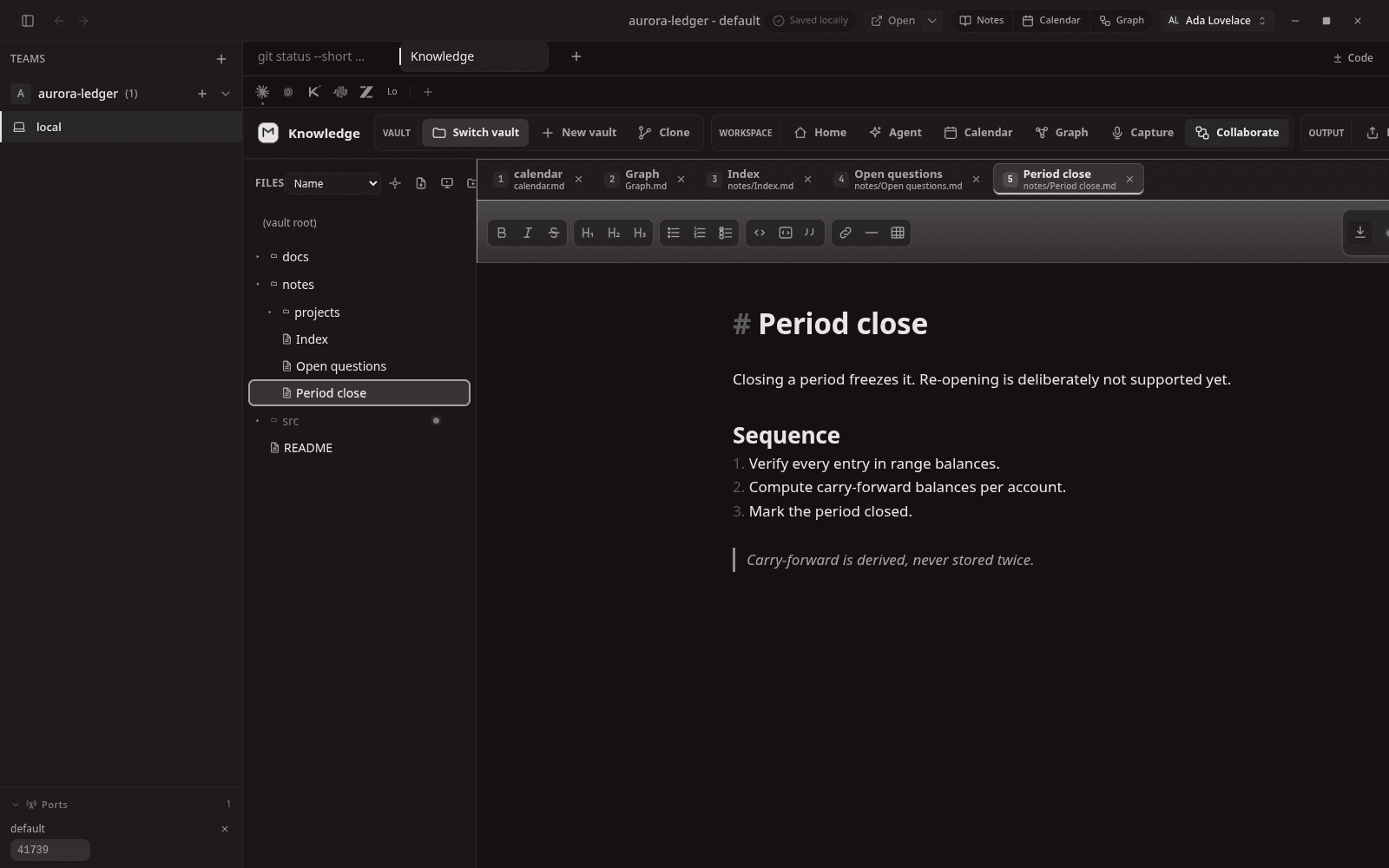 The local-first collaboration manifest, shared as an ordinary file.